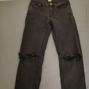 Faded black jeans